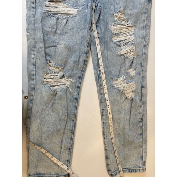 SO Womens Vintage 1990s Jeans Mom High Rise Straight Leg Distressed Blue 13/31W - Picture 6 of 10